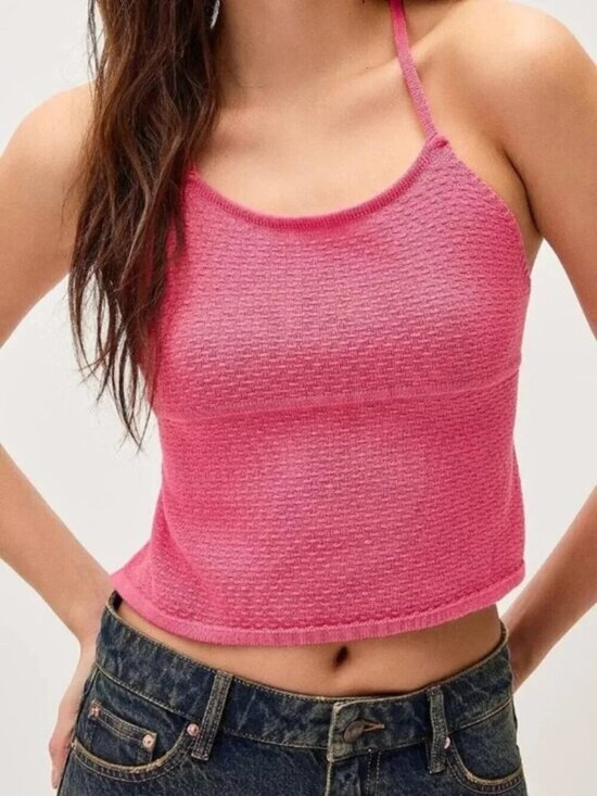 twik Tops - NWT Lace-up back knit cami 100% cotton